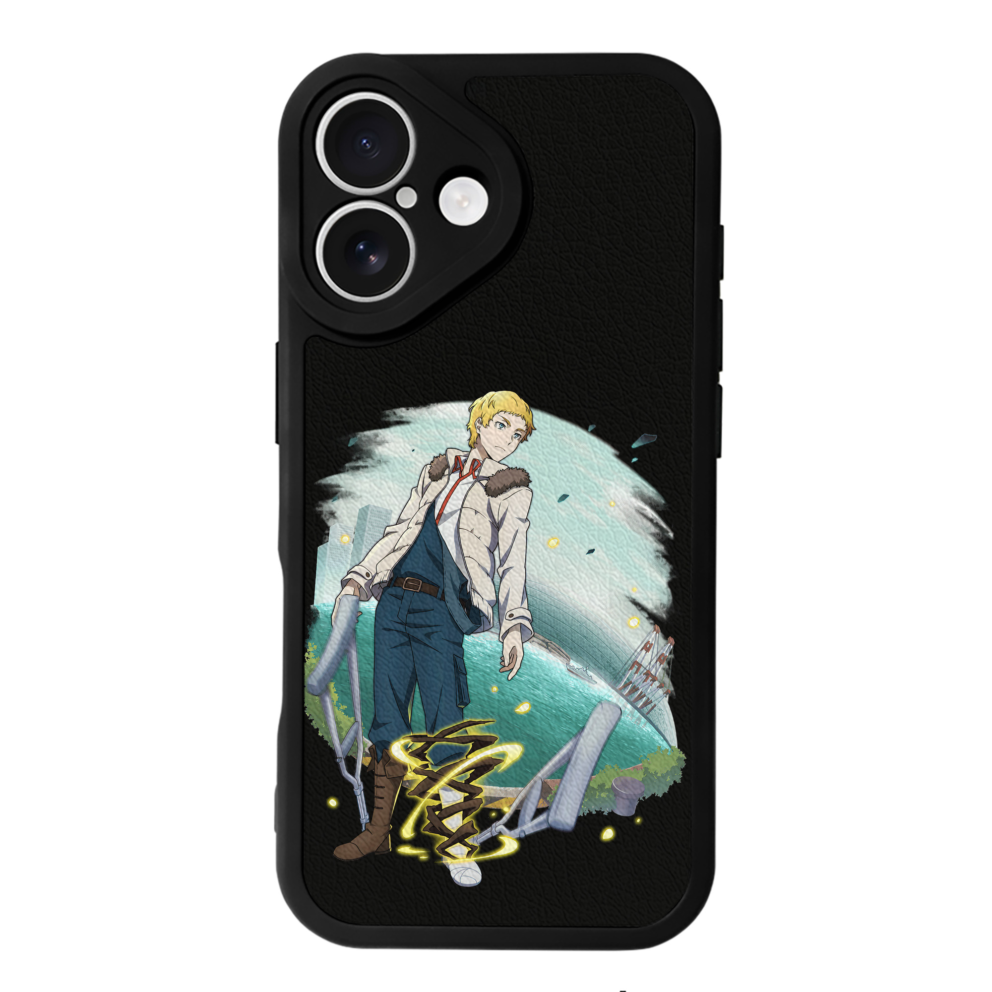 （画像用） 文豪ストレイドッグス Bungo Stray Dogs 【iPhone 16シリーズ対応】シリコンスマホケース（レザー調） 材質：シリコン